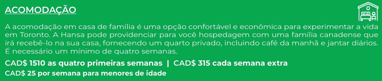 Acomodação em casa de família